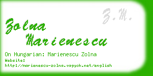 zolna marienescu business card